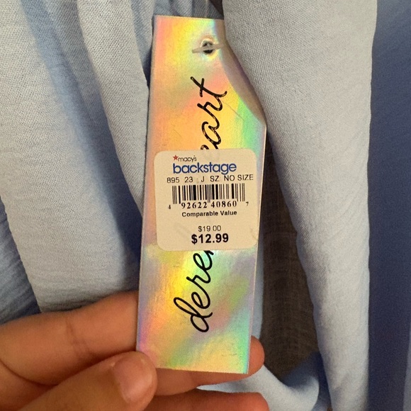 Light Blue Ruched Blouse - Picture 5 of 5